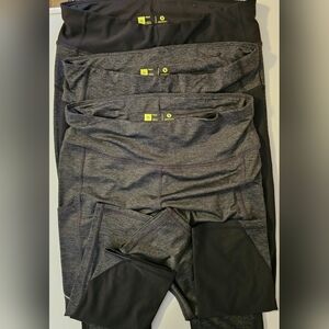 3 pair Black and Gray Leggings M